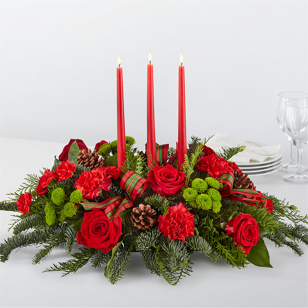 By the Candlelight Centerpiece – The Eclectic Florist, Northwood NH