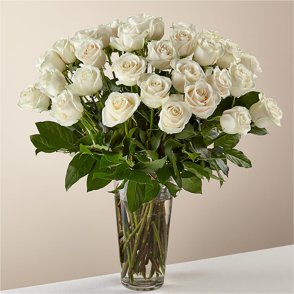 Long Stem White Rose Bouquet – The Eclectic Florist, Northwood NH
