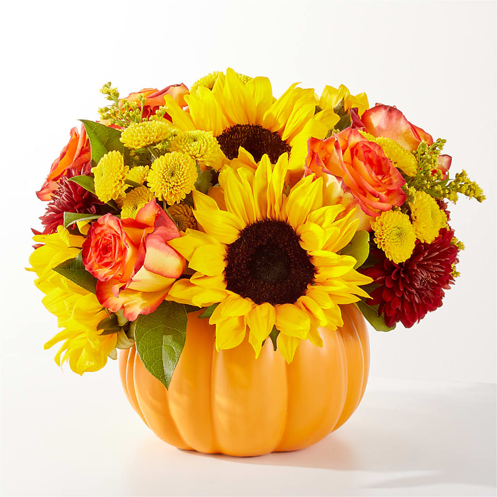 Golden Gourd Pumpkin Bouquet – The Eclectic Florist, Northwood NH