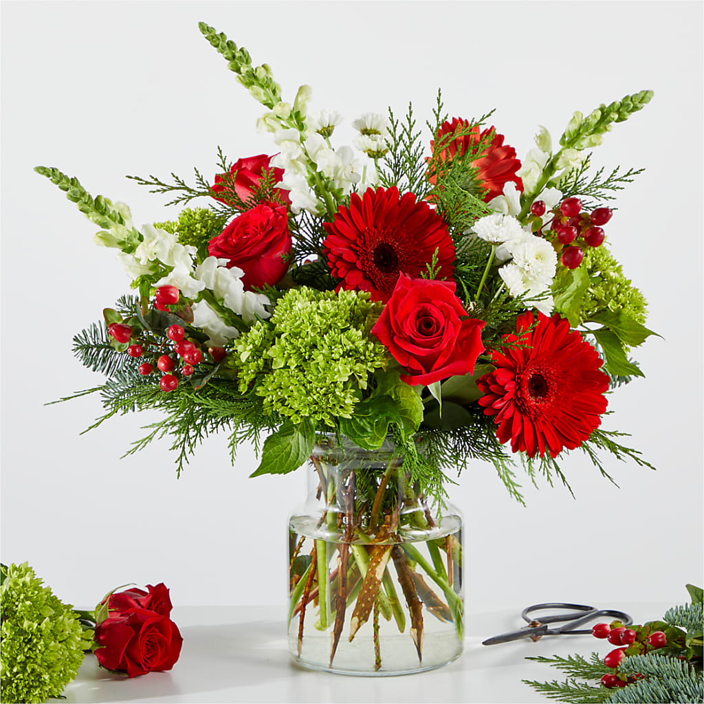 Merry Moment Bouquet – A Florist Original – The Eclectic Florist, Northwood NH