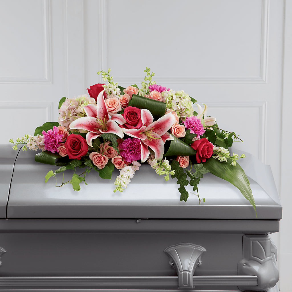 Splendid Grace Casket Spray – The Eclectic Florist, Northwood NH