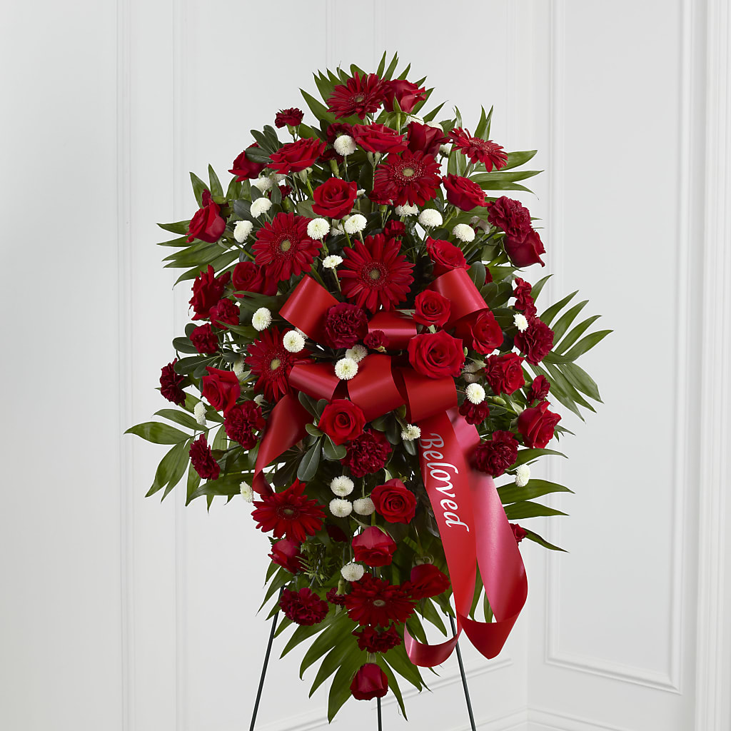 Treasured Memories Standing Spray – The Eclectic Florist, Northwood NH