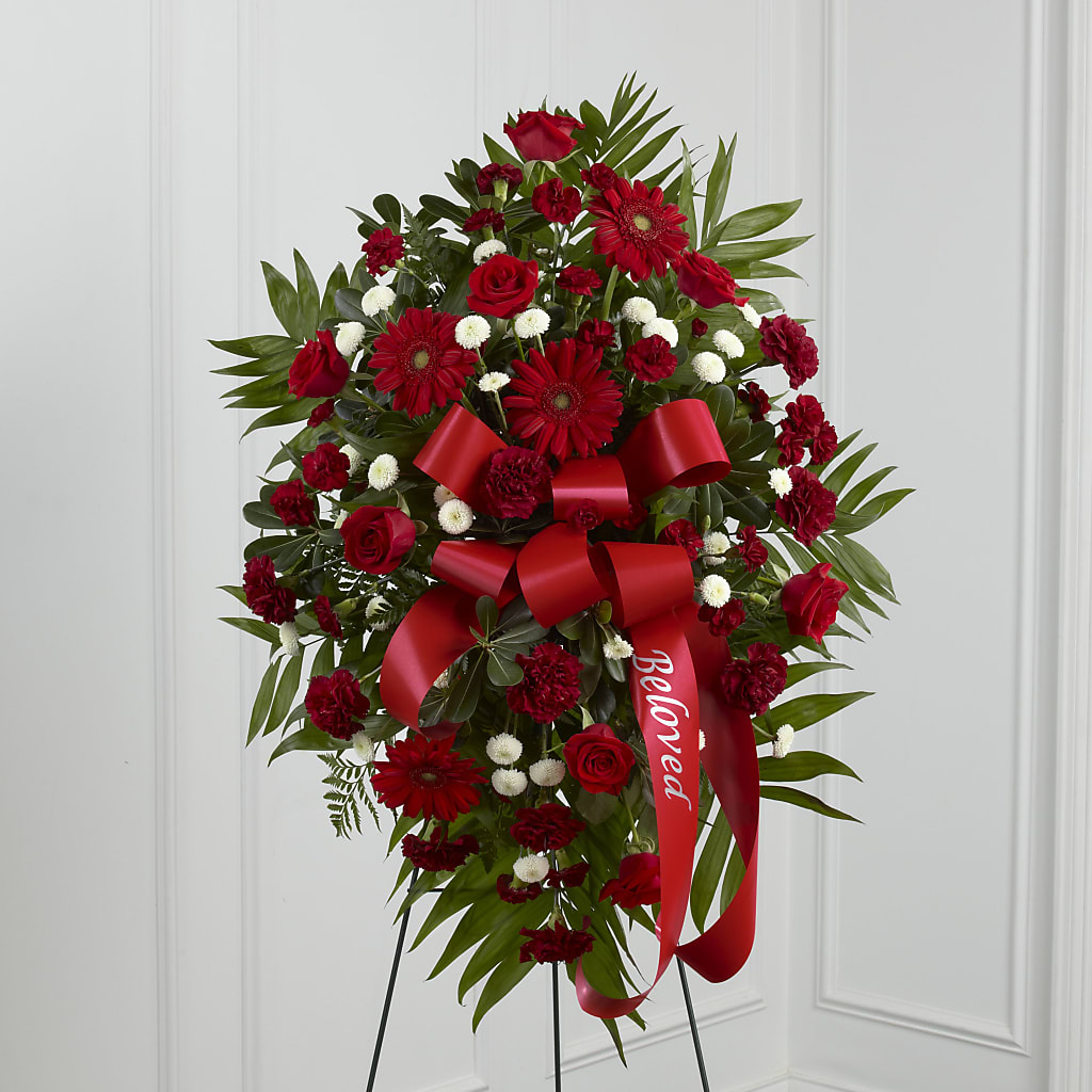 Treasured Memories Standing Spray – The Eclectic Florist, Northwood NH