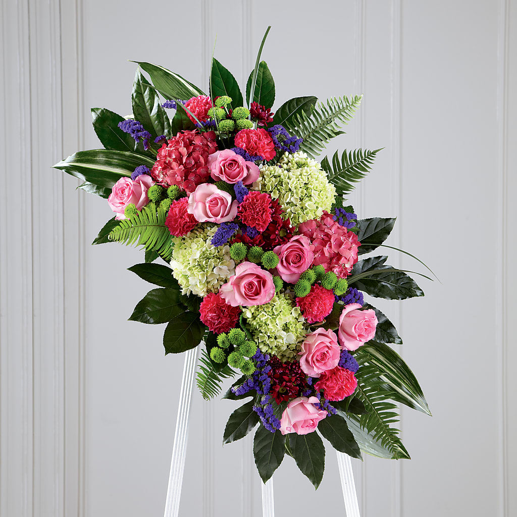 Refreshing Mix Standing Spray – The Eclectic Florist, Northwood NH