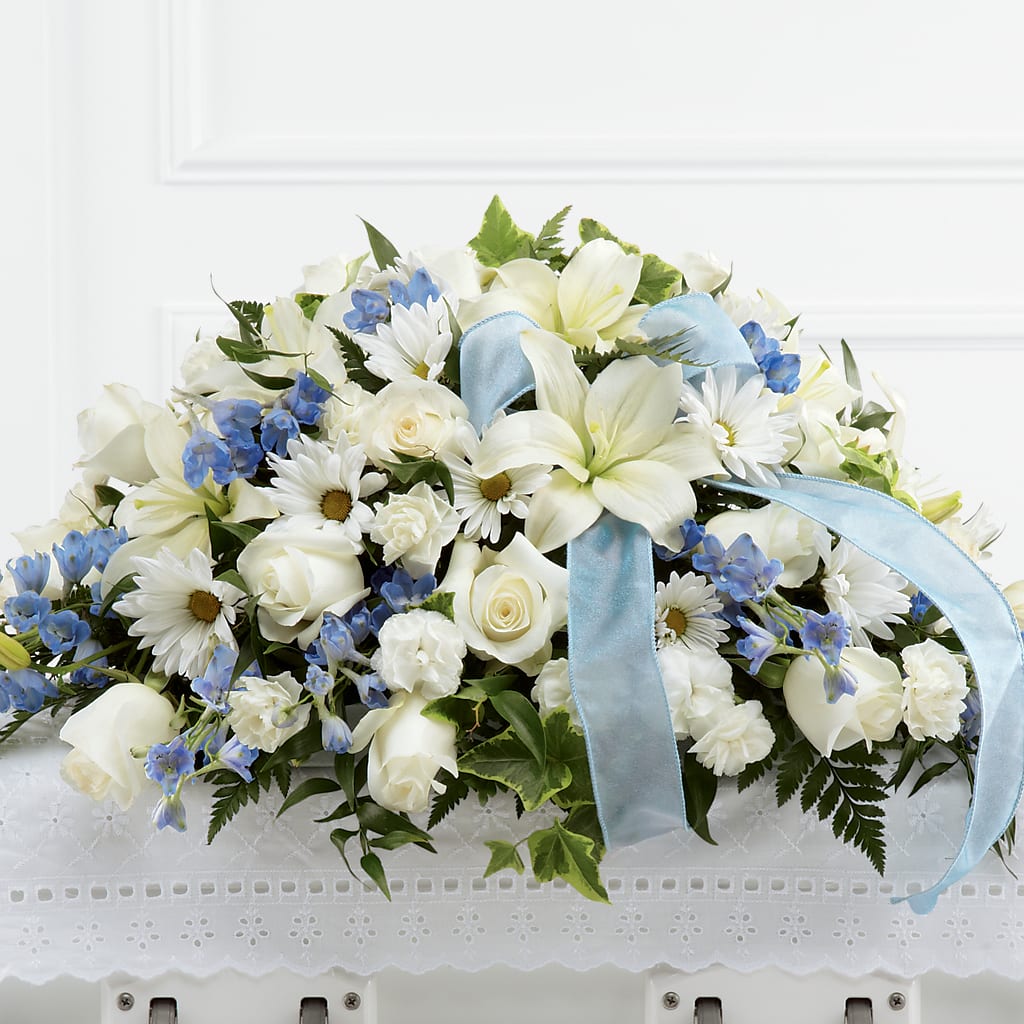 Tender Treasure Casket Spray – The Eclectic Florist, Northwood NH