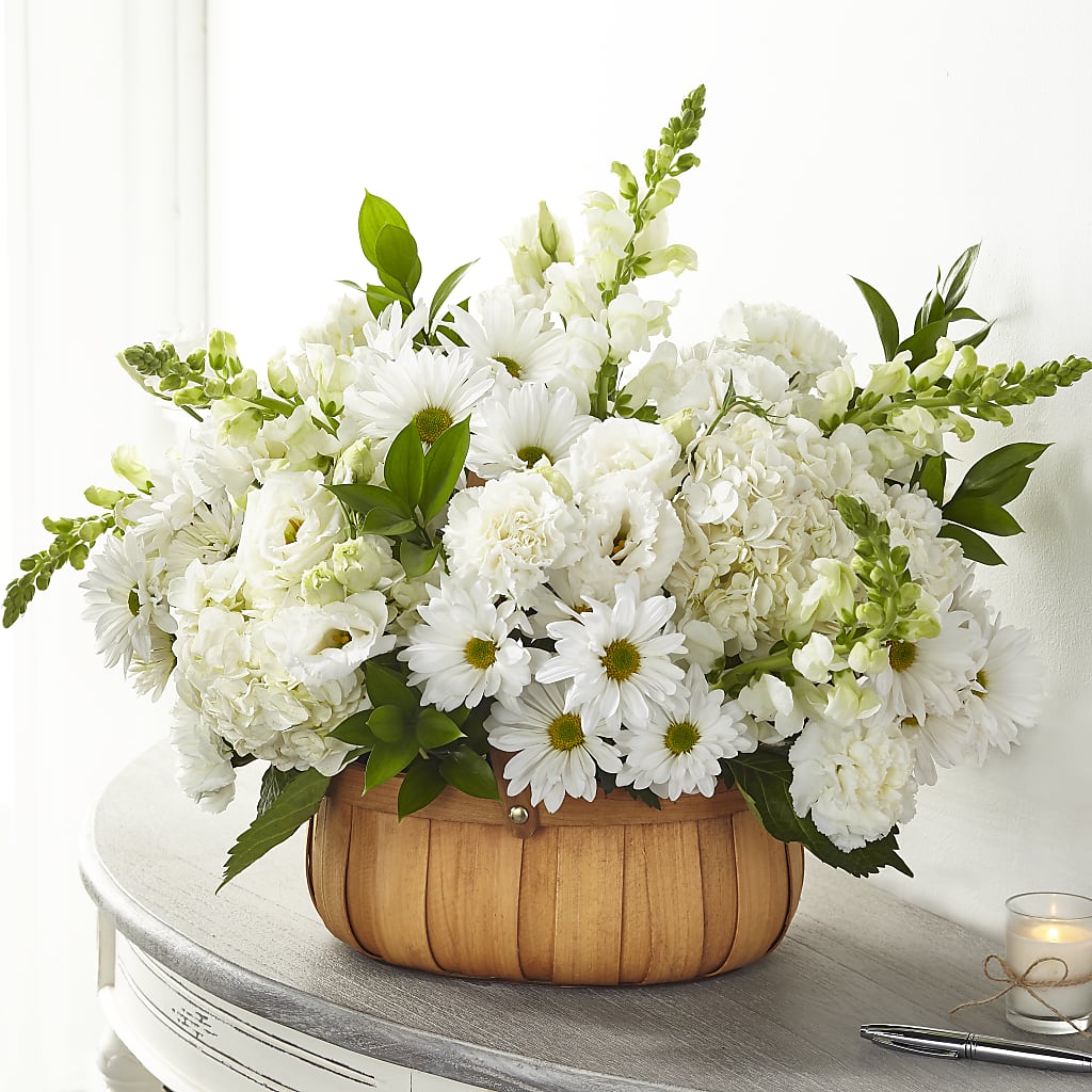 Pure Ivory Basket – The Eclectic Florist, Northwood NH