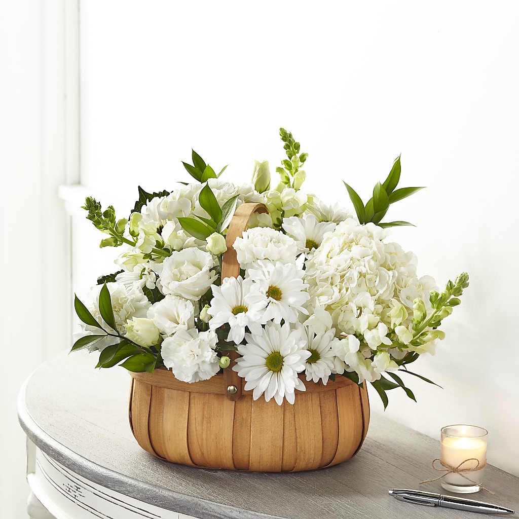 Pure Ivory Basket – The Eclectic Florist, Northwood NH