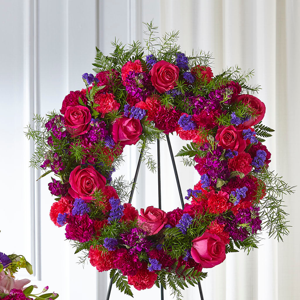 Calming Colors Wreath – The Eclectic Florist, Northwood NH