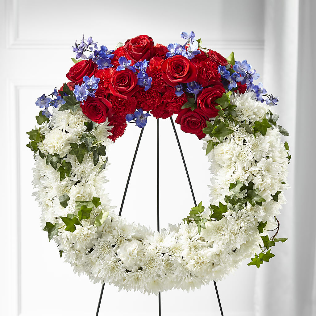 Patriotic Passion Wreath – The Eclectic Florist, Northwood NH