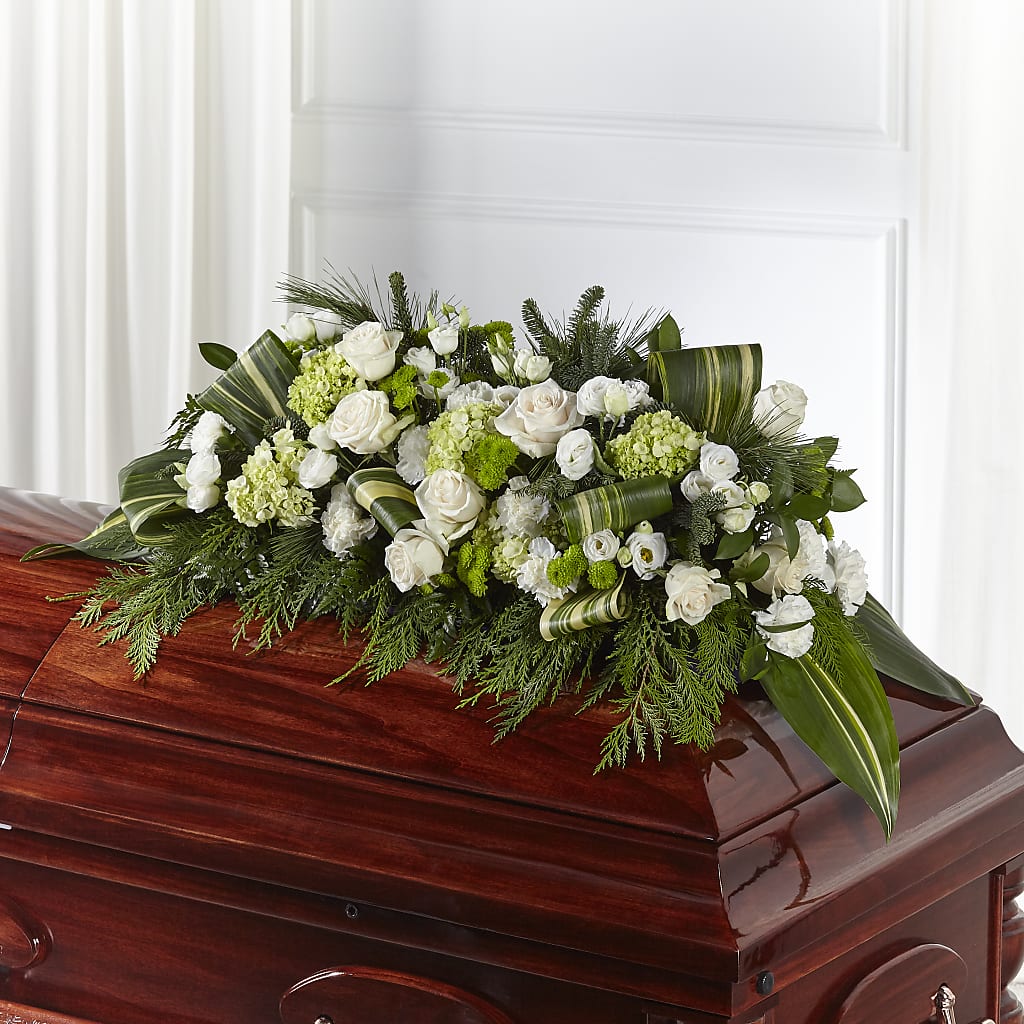 Hopeful Gesture Casket Spray – The Eclectic Florist, Northwood NH