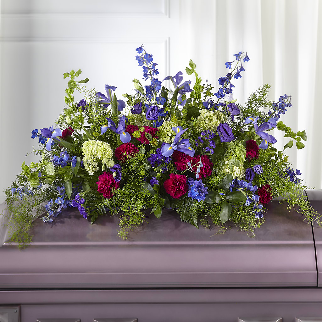 Always Treasured Casket Spray – The Eclectic Florist, Northwood NH