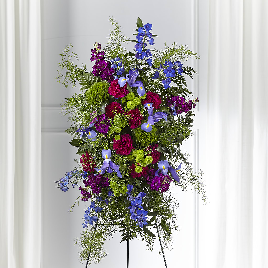Heavenly Skies Standing Spray – The Eclectic Florist, Northwood NH