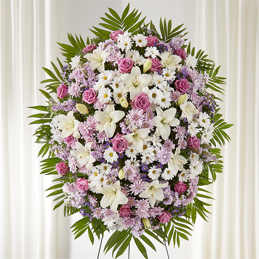 Surrounded by Love Standing Spray – The Eclectic Florist, Northwood NH