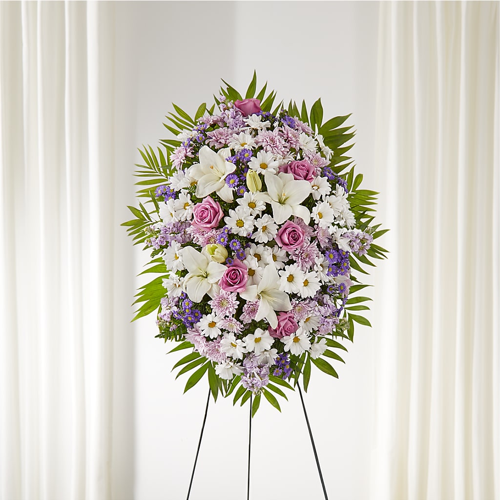 Surrounded by Love Standing Spray – The Eclectic Florist, Northwood NH