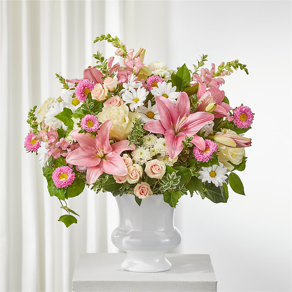 Empathetic Blooms Urn Arrangement – The Eclectic Florist, Northwood NH