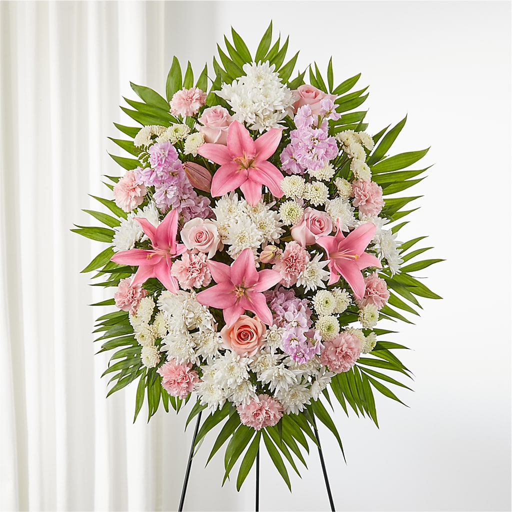 Offering Solace Standing Spray – The Eclectic Florist, Northwood NH