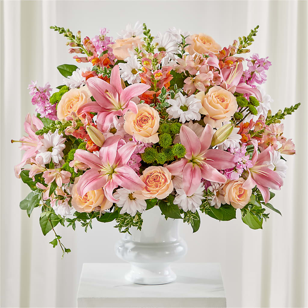 Heartfelt Gesture Urn Arrangement – The Eclectic Florist, Northwood NH