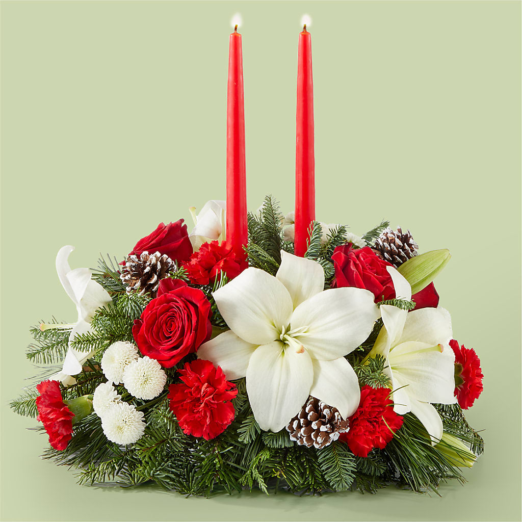 Seasonal Festivities Centerpiece – The Eclectic Florist, Northwood NH