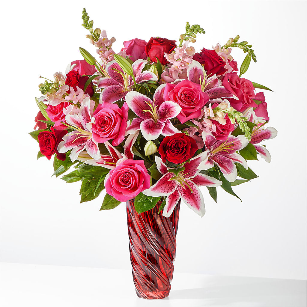 Always You Bouquet with Luxe Swirl Vase – The Eclectic Florist, Northwood NH