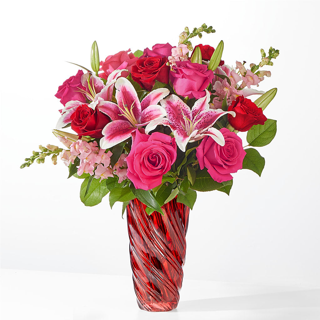 Always You Bouquet with Luxe Swirl Vase – The Eclectic Florist, Northwood NH