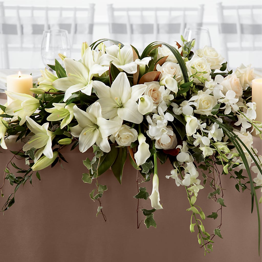 White Linen Arrangement – The Eclectic Florist, Northwood NH