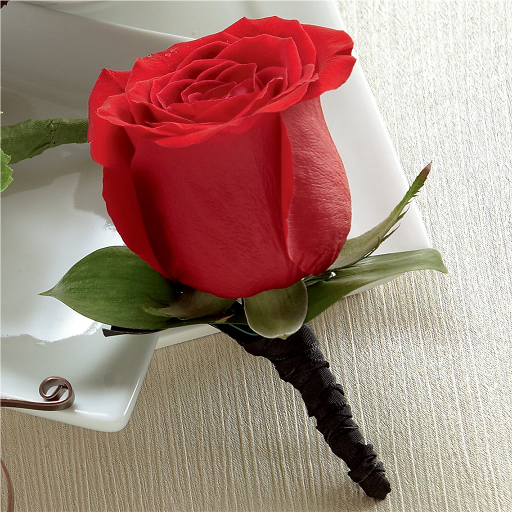 Red Rose Boutonniere – The Eclectic Florist, Northwood NH