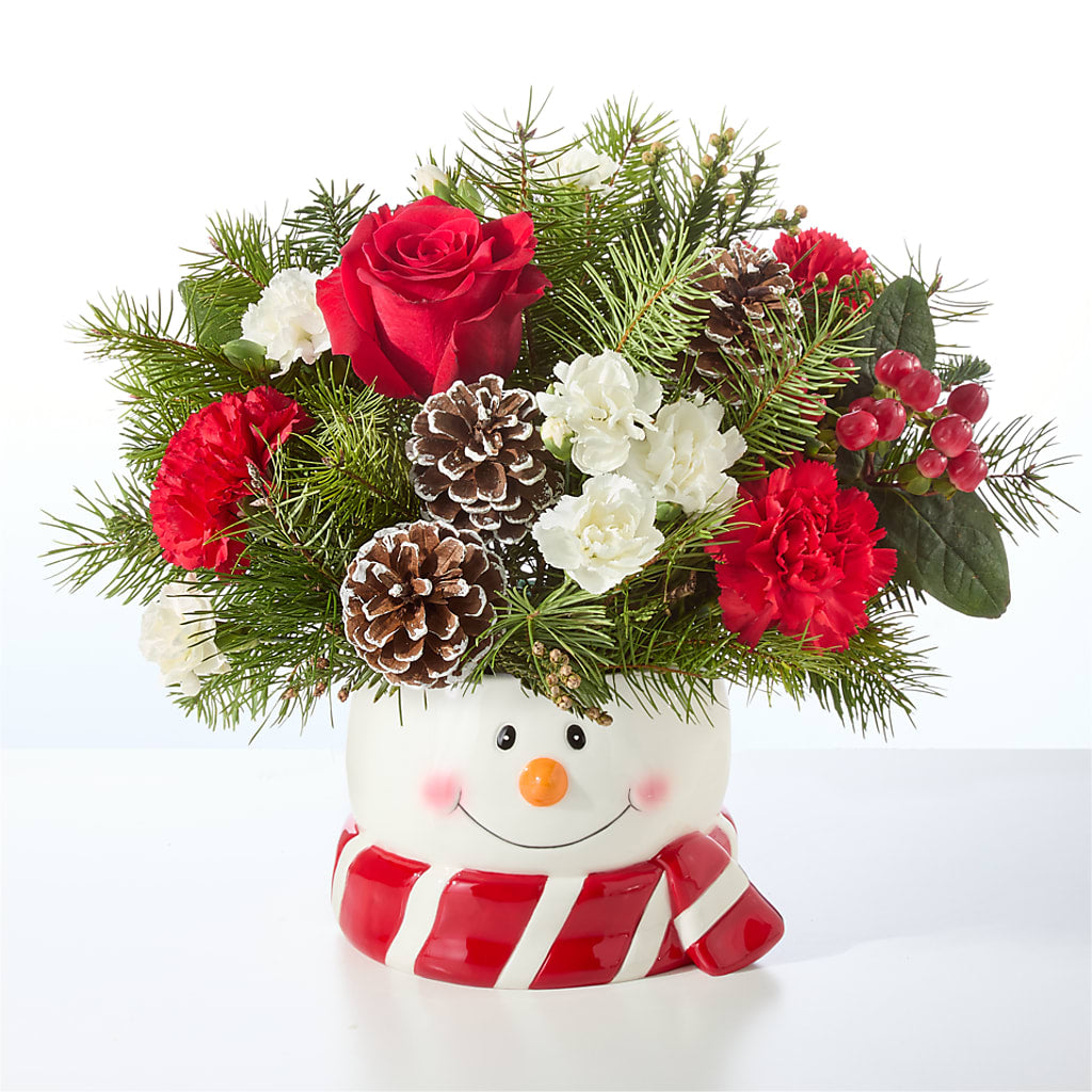 Jolly Snowman Bouquet –  The Eclectic Florist, Northwood NH