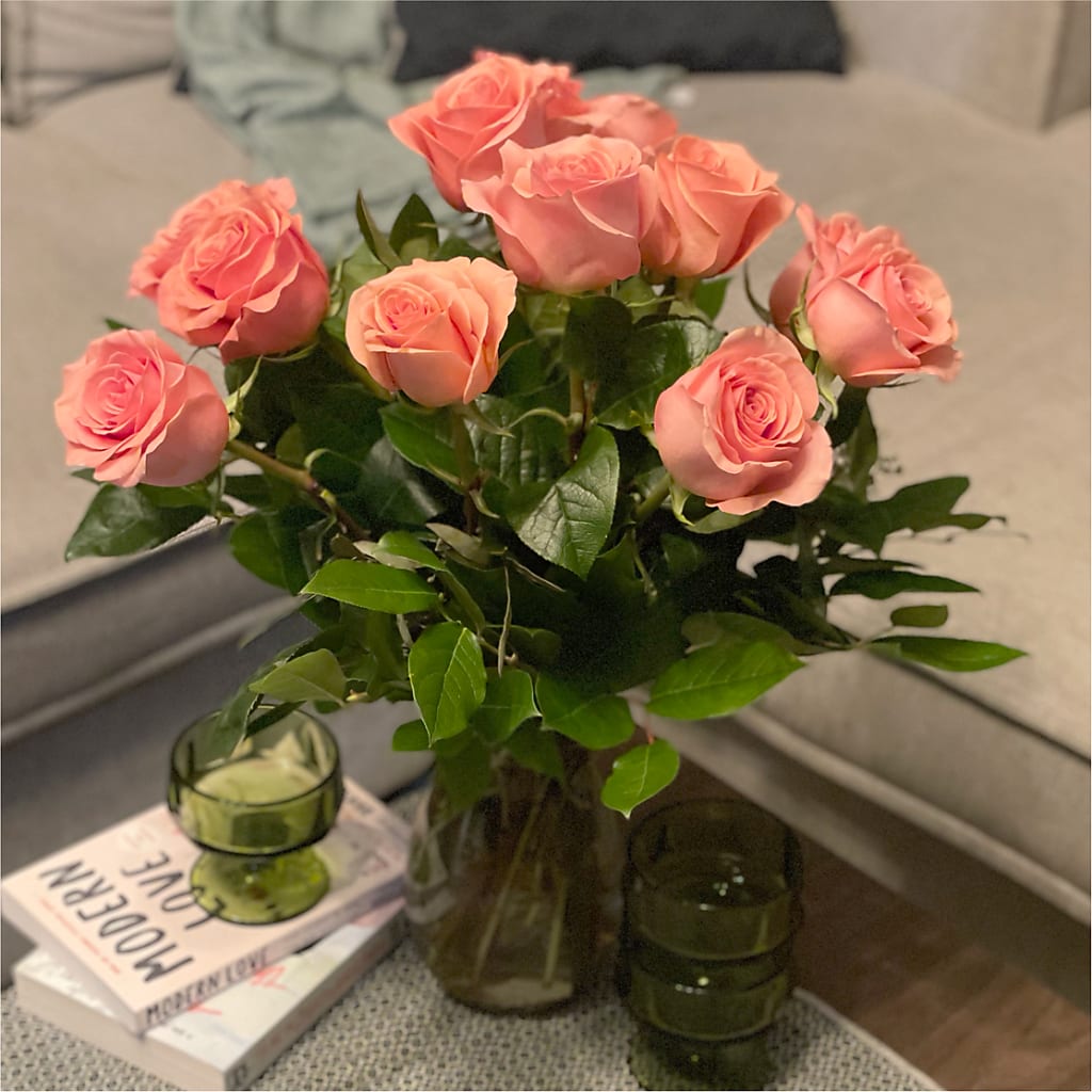 Long Stem Pink Rose Bouquet –  The Eclectic Florist, Northwood NH