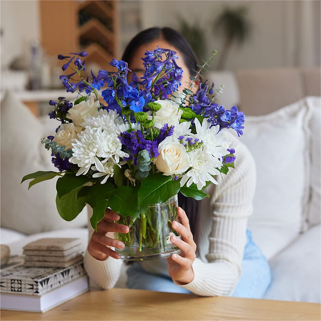 Cerulean Waves Bouquet –  The Eclectic Florist, Northwood NH