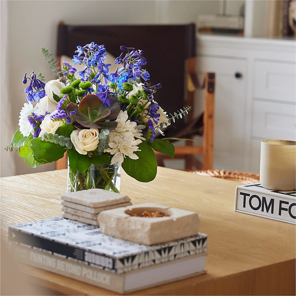 Cerulean Waves Bouquet –  The Eclectic Florist, Northwood NH