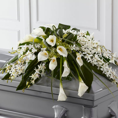 Angel Wings Casket Spray –  The Eclectic Florist, Northwood NH