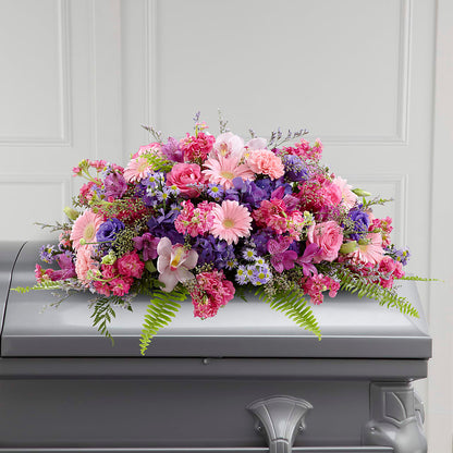 Glorious Garden Casket Spray –  The Eclectic Florist, Northwood NH