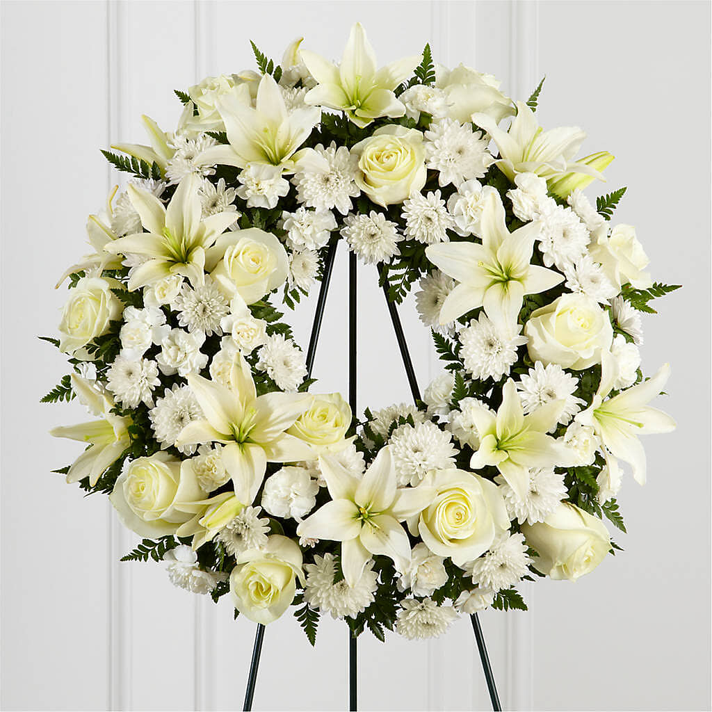 Treasured Tribute Wreath –  The Eclectic Florist, Northwood NH