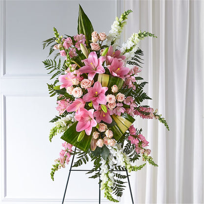 Elegant Embrace Standing Spray –  The Eclectic Florist, Northwood NH