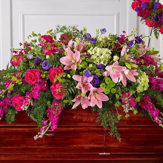 Radiant Tribute Casket Spray –  The Eclectic Florist, Northwood NH