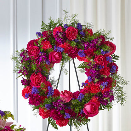 Calming Colors Wreath –  The Eclectic Florist, Northwood NH
