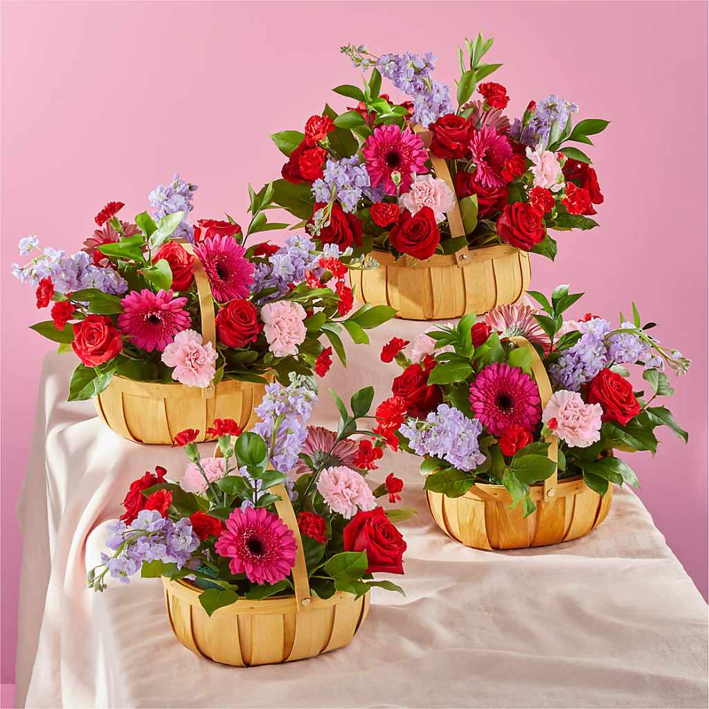 Pink Picnic Basket –  The Eclectic Florist, Northwood NH