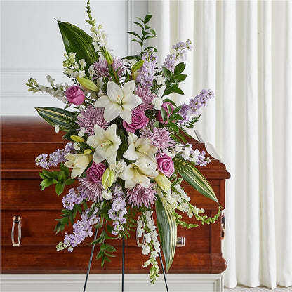 Grateful Hearts Standing Spray –  The Eclectic Florist, Northwood NH