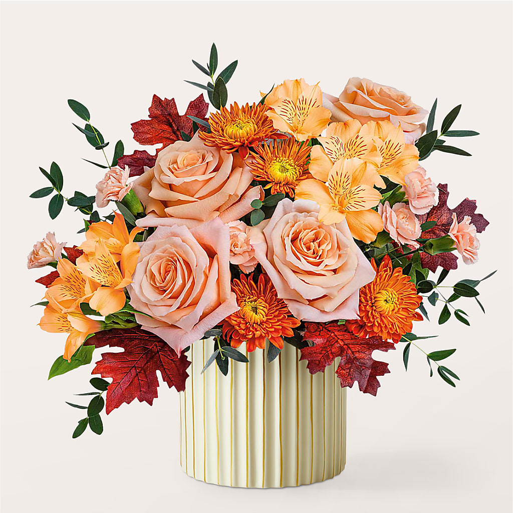 Spiced Latte Bouquet with Ivory Vase –  The Eclectic Florist, Northwood NH