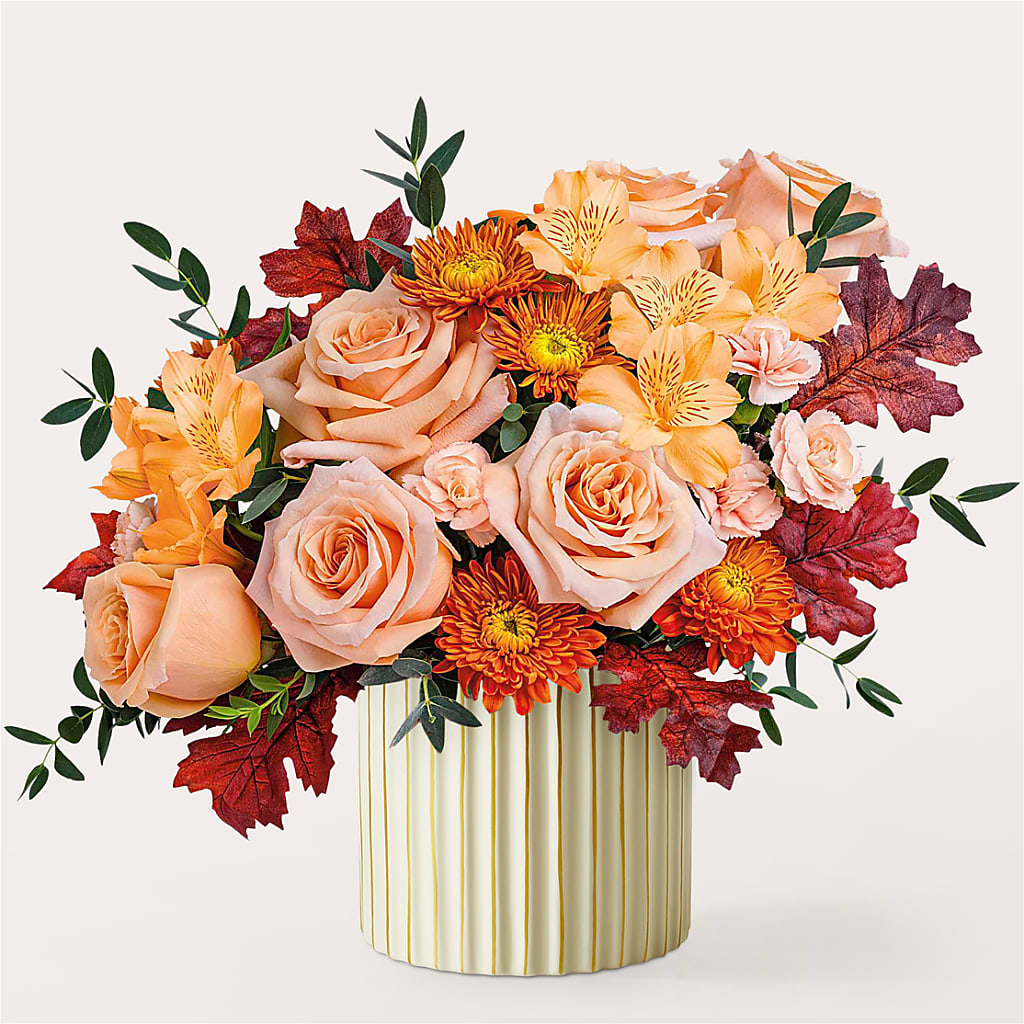 Spiced Latte Bouquet with Ivory Vase –  The Eclectic Florist, Northwood NH