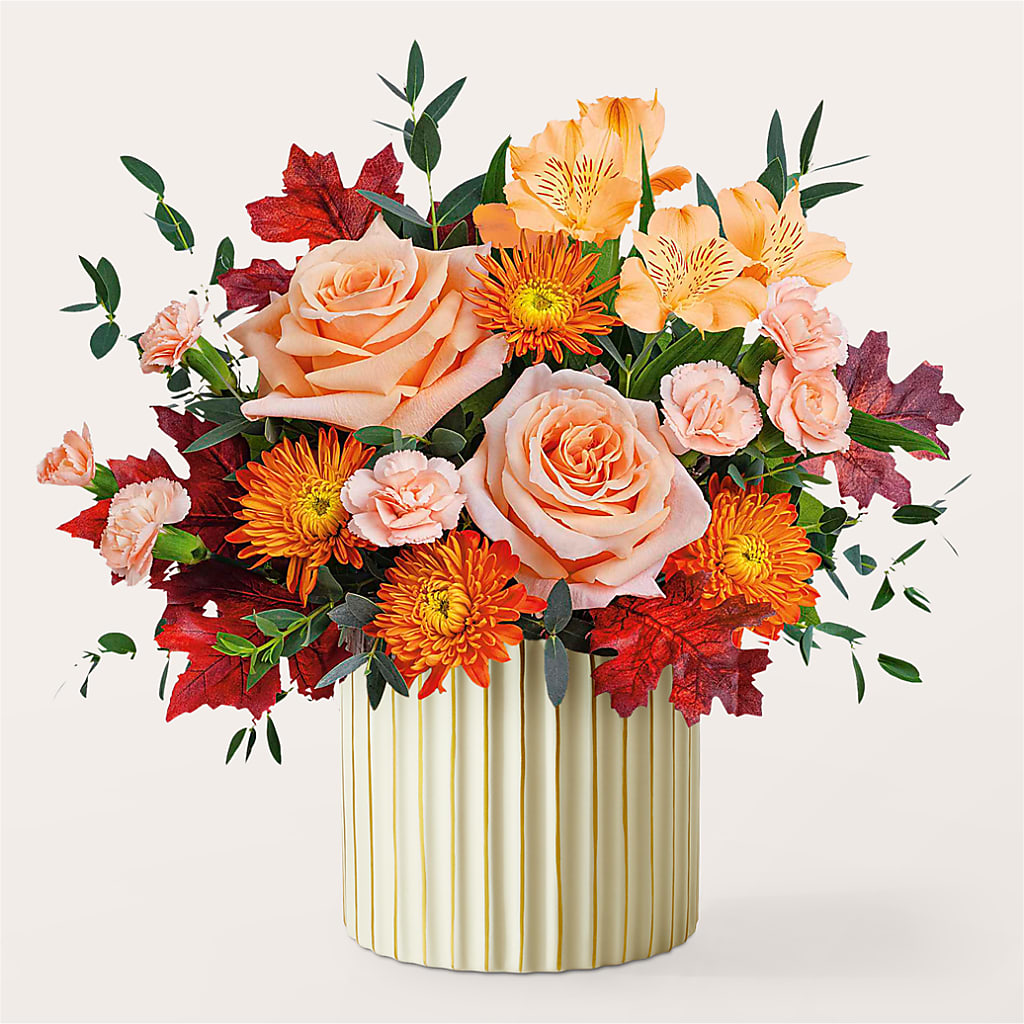 Spiced Latte Bouquet with Ivory Vase –  The Eclectic Florist, Northwood NH