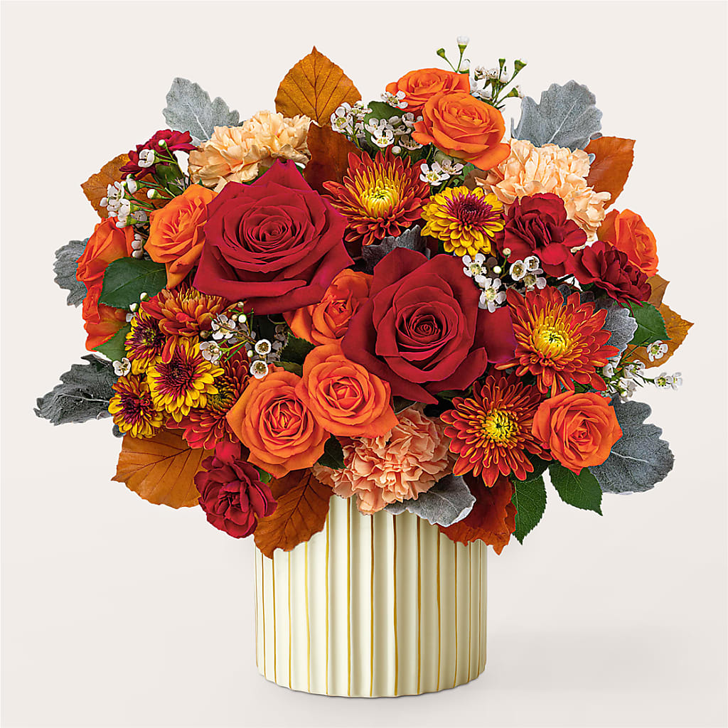 Merlot Bouquet with Ivory Vase –  The Eclectic Florist, Northwood NH